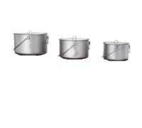 Compatibile con Boundless Voyage Camping Titanium Hanging Pot manico Picnic Escursionismo Bollitore grande capacità Pentole 1.3L .9L 2(Ti2056C-3pcs)