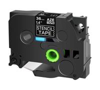 Compatibile con Brother P Touch Label Printer Stencil Tape STe-161 (36 mm) 3M nero su trasparente Stenciltape elettrolitico chimico incisione di parti metalliche per cellulare PT-P910BT PT-530 PT-3600