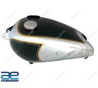 Compatibile Con BSA B31 Serbatoio Benzina Militare Verde E Cromo AEs