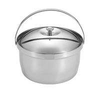 Compatibile con Campingmoon CC-21 Pentola for stufato in acciaio addensato, Pentola portatile for cucinare all'aperto for riso, zuppe e pasti da campeggio