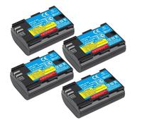 Compatibile con Canon EOS 5D 5D2 5DS R Mark II 2 III 3 6D 60D 60Da 7D 7D2 7DII 70D 80D, batteria LP-E6 con caricabatteria LCD(4 Pcs Battery)