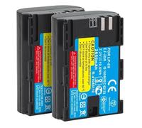 Compatibile con Canon EOS 5D 5D2 5DS R Mark II 2 III 3 6D 60D 60Da 7D 7D2 7DII 70D 80D, batteria LP-E6 con caricabatteria LCD(2 Pcs Battery)