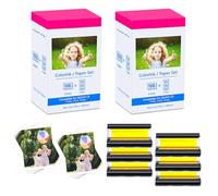 Compatibile con Canon Selphy CP1300 CP1500 CP910 carta fotografica KP-108in 3115B001(AA) 10 x 15 per Cannon CP Selphy CP1000 CP1200 CP780 CP760 Printer 108 fogli Photo Paper 3 Ink Cartrident ges per