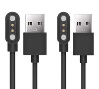 Compatibile con caricabatterie Donerton Smart Watch, cavo di ricarica USB magnetico a 2 pin Blueshaweu per smartwatch Donerton P22/Popglory P22/CanMixs, feifuns, kalinco P22 da 1,4" (nero + nero)