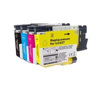 Compatibile con cartuccia d'inchiostro Brother, LC527 | Adatto for MFC-J4550DW, utilizzo J4350DW, flusso di inchiostro costante, design compatto(1SET)