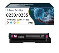Compatibile con cartuccia toner C230/C235 4 colori di ricambio per stampante laser Xerox C230 C235 C235DNI C230DNI, resa standard, accessori per stampante, con chip,Magenta-1500Page