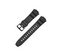 Compatibile con Casio MCW-100H/110H/W-S220/HDD-S100 WV-200/AE-2000/2100 Cinturino in resina 16mm Accessori for orologi(16mm Bblack)