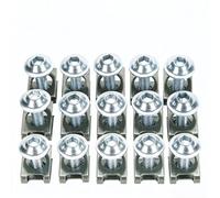 Compatibile Con CBR Per GSXR Vite Spire Speed Fastener Clip Dado Modificato 1 Set CNC M6 6mm Carenatura Carrozzeria Per Kit Bulloni Accessori Moto Bulloneria Moto(Silver)