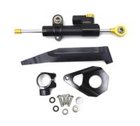 Compatibile con CBR600RR 2005 2006 Supporto per Stabilizzatore dello Sterzo per Motocicletta Stabilizzatore Manubrio Regolabile Universale Ammortizzatore sterzo(Black-Yellow)