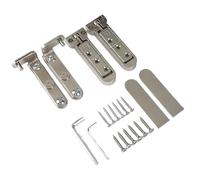 Compatibile con cerniera invisibile for porte Nvisible, cerniera superiore e inferiore regolabile for porte in legno, resistente(Brushed silver)