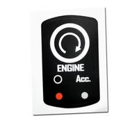 Compatibile con Chevrolet per Corvette C6 2005 2006 2007 2008 2009 2010 2011 2012 2013 Adesivi per riparazione pulsante di avvio e arresto auto Interni automobilistici