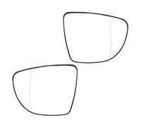 Compatibile Con Clio IV 2012 2013 2014 2015 2016 2017 2018 2019 Riscaldato Vetro Specchietto Esterno Lato Sinistro E Destro Sostituzione Diretta Con Per Punto Cieco Vetro Specchio Retrovisore(L+R)