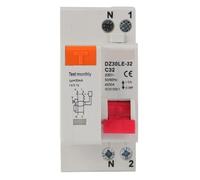 Compatibile Con CNC, Interruttore Automatico Perdite DZ30LE-32 1P+N | Montaggio su guida DIN CA 230 V, protezione da sovraccarico, cortocircuito e dispersione verso terra(10A)