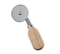 Compatibile con coltello for pizza in acciaio inossidabile manico in quercia, taglierina a rullo, strumento for cottura a torta(1pcs A)