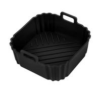 Compatibile Con COSORI, 2L, Accessori For Friggitrice Ad Aria, Teglia Quadrata In Silicone, Compatibile Con CHEFMAN, 2L, Compatibile Con Midea, 2L, Antiaderente Facile Da Pulire(Black)