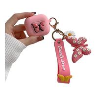 Compatibile Con Custodia AirPods 3 Generation Farfalla, Bambini Adolescenti Ragazze Donne Silicone Farfalla Cover per Custodia AirPod 3, Cute Cartoon 3D Butterfly Case For AirPods 3rd - Rosa