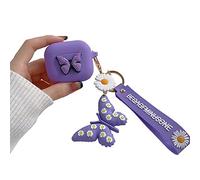 Compatibile Con Custodia AirPods 3 Generation Farfalla, Bambini Adolescenti Ragazze Donne Silicone Farfalla Cover per Custodia AirPod 3, Cute Cartoon 3D Butterfly Case For AirPods 3rd - Viola