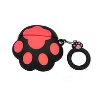Compatibile Con Custodia AirPods 3 Generazione 2021, Bambini Adolescenti Ragazze Ragazzi Donne Protettivo Silicone Kawaii Cartoon Cute Zampa Di Gatto per Custodia AirPod 3rd Case Cover Nero Cat Paw