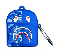 Compatibile Con Custodia AirPods 3 Generazione 2021, Bambini Adolescenti Ragazze Ragazzi Donne Protettivo Silicone Kawaii Cartoon Cute Blu Squalo Zaino per Custodia AirPod 3rd Case Cover Shark
