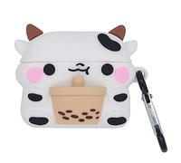 Compatibile Con Custodia AirPods 3 Generazione 2021, Bambini Adolescenti Ragazze Ragazzi Donne Protettivo Silicone Kawaii Cartoon Cute Boba Tè Al Latte Mucche per Custodia AirPod 3rd Case Cover Cow