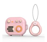 Compatibile Con Custodia AirPods 3 Generazione 2021 Radio, Bambini Adolescenti Ragazze Ragazzi Donne Protettivo Silicone Kawaii Cartoon Cute Grammofono per Custodia AirPod 3rd Case Cover - Rosa