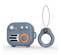 Compatibile Con Custodia AirPods 3 Generazione 2021 Radio, Bambini Adolescenti Ragazze Ragazzi Donne Protettivo Silicone Kawaii Cartoon Cute Grammofono per Custodia AirPod 3rd Case Cover - Blu