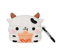 Compatibile Con Custodia AirPods Pro Generation Mucche, Bambini Adolescenti Ragazze Ragazzi Donne Silicone Tè Al Latte Cover per Custodia AirPod Pro, Cute Cartoon 3D Case For AirPods - Boba Mucche