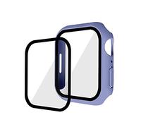Compatibile con custodia per orologio iwatch7, custodia protettiva iwatch7, custodia in pellicola temperata PC+ e pellicola uno, custodia protettiva da 45 mm, lavanda