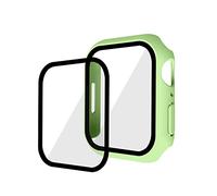 Compatibile con custodia per orologio iwatch7, custodia protettiva iwatch7, custodia in pellicola temperata PC+ e pellicola uno, custodia protettiva da 45 mm verde chiaro