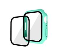 Compatibile con custodia per orologio iwatch7, custodia protettiva iwatch7, custodia in pellicola temperata PC+ e pellicola uno, custodia protettiva da 45 mm, verde menta