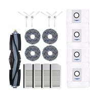 Compatibile con Deebot X1 OMNI / T10 OMNI Accessori Parti for aspirapolvere Robot Sacchetto for la polvere Filtro Hepa Spazzola laterale principale Mop Pattumiera (Color : 17PCS)