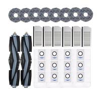 Compatibile con Deebot X1 OMNI / T10 OMNI Accessori Parti for aspirapolvere Robot Sacchetto for la polvere Filtro Hepa Spazzola laterale principale Mop Pattumiera (Color : 28PCS)