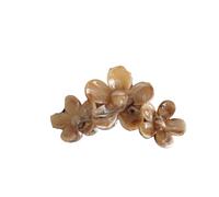 Compatibile con design personalizzato, fermaglio for capelli geometrico giallo e caffè colorato, semplice moda, grande squalo in plastica, accessori(HW0804-H)