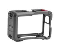 Compatibile con DJI Action 3/4/5 Pro - Custodia con telaio in gabbia metallica, protezione completa con slitta a contatto freddo e sgancio rapido