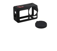 Compatibile con DJI Osmo Action 5 Pro - Custodia protettiva in silicone con manicotto antigraffio for obiettivo(Black color)