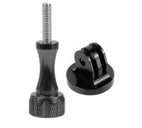 Compatibile con DJI OSMO - Convertitore adattatore in alluminio CNC con vite a testa zigrinata for treppiede monopiede(Black color)