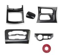 Compatibile Con Dodge Per Charger 2015-2023 5pcs Pannello Centrale AC Cambio Marce Porta-bicchieri Pulsante Luce Copertura Cornice Trim Interior del coche