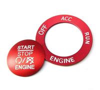 Compatibile Con Dodge Per Charger Per Challenger Per Ram 1500 2010-2021 Decorazione Per Interni Auto Copertura Per Pulsante Di Avviamento E Arresto Auto Interni Auto(Rosso)