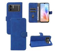 Compatibile con Doogee X98 / X98 Pro Custodia COVER STAND flip LIBRO gel PORTAFOGLIO magnetica protezione eco pelle porta carte vano card (Blu)