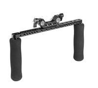 Compatibile con DSLR, impugnatura in spugna con barra a croce e morsetto a doppia asta da 15 mm for spallaccio.