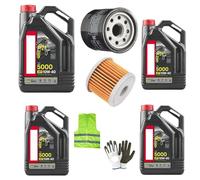 COMPATIBILE CON DUCATI 1198 SP KIT TAGLIANDO PER MOTO 4 LITRI DI OLIO 10W40 5000 4T TECNOLOGIA HC-TECH + FILTRO OLIO MANUTENZIONE CAMBIO OLIO MOTORE