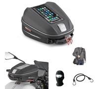 COMPATIBILE CON DUCATI DIAVEL 1200 KIT BORSA GIVI+FLANGIA TANLKLOCK DA SERBATOIO MOTO 6 LITRI CON PORTA NAVIGATORE-CELLULARE-GPS 240X290X170MM RESISTENTE ALL'ACQUA