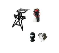 COMPATIBILE CON DUCATI MONSTER 696 PORTATARGA DOPPIA REGOLAZIONE PER MOTO AERO-X 90146 SUPPORTO TARGA OMOLOGATO UE UNIVERSALE NERO 270X190X35MM