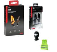 COMPATIBILE CON DUCATI STREETFIGHTER 848 FRECCE PER MOTO A LED OMOLOGATE 12V FRECCIA NERA 1 COPPIA DI INDICATORE DI DIREZIONE LENTE FUMÈ LUCE ARANCIO 75CMX27CM