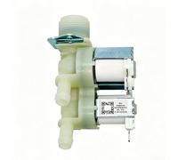 Compatibile con elettrovalvola a tripla entrata 5220fr2075v per lavatrice a tre canali di controllo dell'acqua Sistema a doppia bobina in metallo e Abs Costruzione bianca Facile sostituire parte per