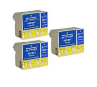 Compatibile con Epson, Set Cartucce T013 T014 | Stampa a colori, output uniforme, flusso stabile, facile configurazione(3sets)