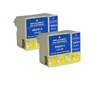 Compatibile con Epson, Set Cartucce T013 T014 | Stampa a colori, output uniforme, flusso stabile, facile configurazione(2sets)