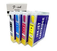 Compatibile con Epson T128 T1285, la cartuccia di inchiostro riutilizzabile funziona con Stylus S22 SX125 SX130 SX235W SX420W SX440W SX430W SX425W SX435W SX438 SX445W BX305F SX230 stampanti