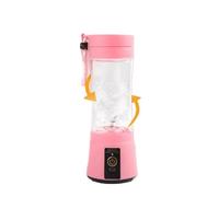Compatibile con estrattore di succo elettrico portatile da casa, con ricarica USB, mini estrattore di succo automatico, testa a 6 lame.(1-Pink)