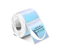 Compatibile con etichette termiche autoadesive olografiche multicolori P50/M110, rotonde da 5,1 cm, ideali per la gestione dell'inventario, codici a barre, targhette con nome, cottura e uso domestico